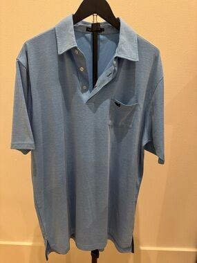 Southern Marsh Sky Blue Polo with Chest Pocket